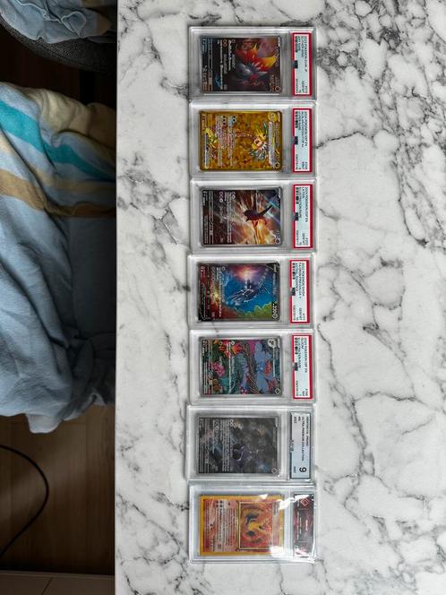 7 slabs pokemon, Hobby en Vrije tijd, Verzamelkaartspellen | Pokémon, Nieuw, Meerdere kaarten, Ophalen