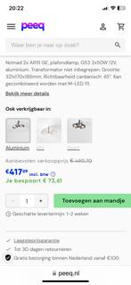 Modular spot Nomad AR111 €150,- incl lamp, Huis en Inrichting, Lampen | Spots, Ophalen of Verzenden, Gebruikt, Metaal of Aluminium