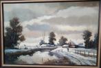 Winterlandschap op het platteland van B.H.C. Mulder., Ophalen of Verzenden