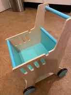 Houten Loopwagen / Duwwagen - Blauw, Ophalen, Gebruikt, Duwvoertuig