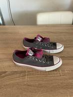 Gave grijs/paarse lage gympen bloem dubbele flap All star 38, Tweedekansshop, Ophalen of Verzenden, Converse All Stars, Grijs