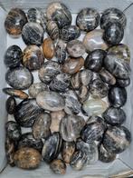 Partij handstenen van zwarte maansteen 5 kg, Ophalen of Verzenden, Mineraal