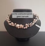 Zoetwaterparel collier ketting: zalm, roze, wit & zwart, Ophalen of Verzenden, Nieuw, Overige materialen