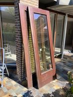 dubbele red ceder terrasdeuren, Doe-het-zelf en Verbouw, Ophalen, Gebruikt, 80 tot 100 cm, Buitendeur
