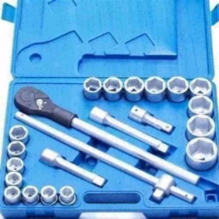 Doppendoos 22 delig 3/4"  profi Doppendoos met 3/4" aansluit, Auto diversen, Autogereedschap, Nieuw, Ophalen of Verzenden