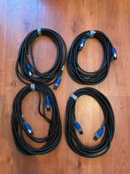 4x Neutrik Speakon NL2 kabel 10m - Goede staat, Muziek en Instrumenten, Kabels en Stekkers, Ophalen of Verzenden, Gebruikt, Speaker of Versterker