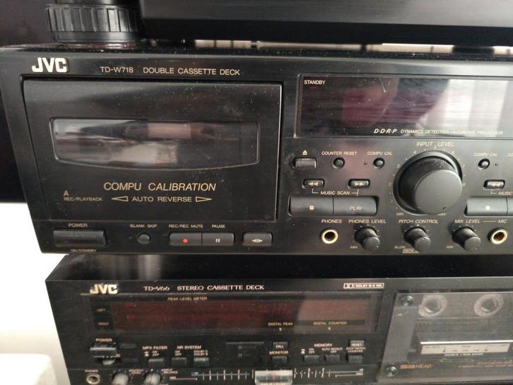 Jvc TD-W718, Audio, Tv en Foto, Cassettedecks, JVC, Ophalen of Verzenden
