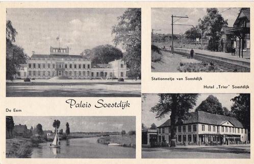 paleis soestdijk  meerluik station/hotel/de eem 1956, Verzamelen, Ansichtkaarten | Nederland, Utrecht, 1960 tot 1980, Ophalen of Verzenden