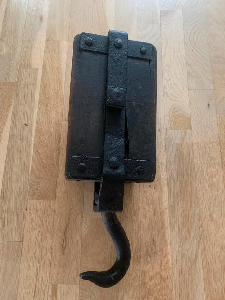 Antiek Katrol Hijsblok - Minimaal 150 Jaar Oud, Antiek en Kunst, Antiek | Gereedschap en Instrumenten, Ophalen of Verzenden