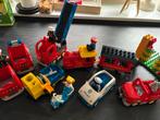 # Duplo trein, brandweer, brug & pizzeria set #, Kinderen en Baby's, Speelgoed | Duplo en Lego, Ophalen of Verzenden, Gebruikt