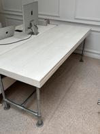 Stijgerhout wit bureau, Doe-het-zelf en Verbouw, Werkbanken, Ophalen, Gebruikt