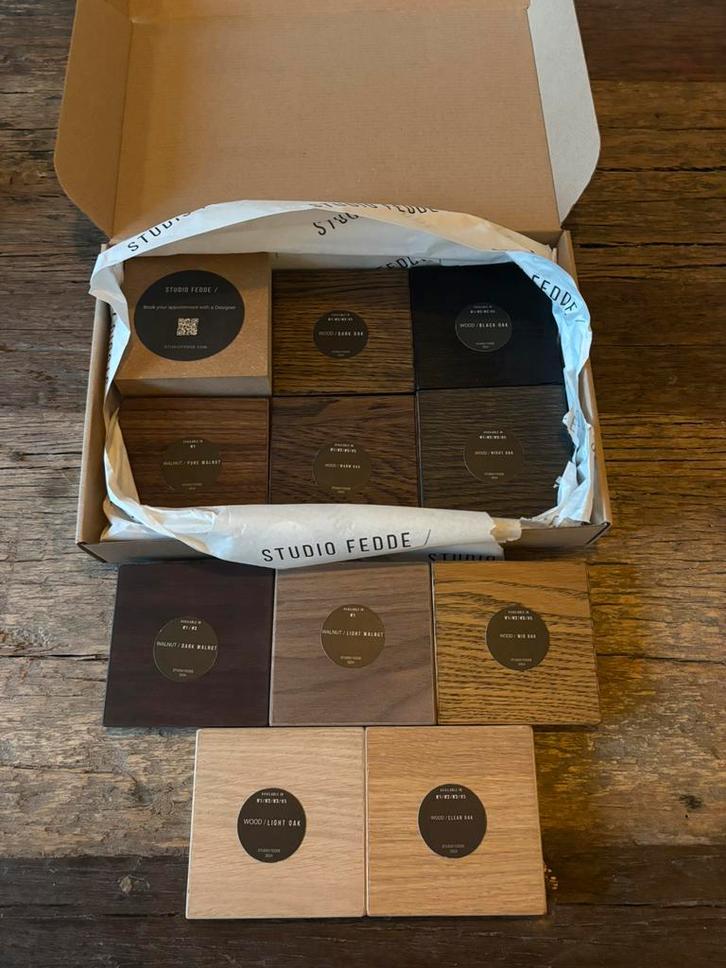 Studio Fedde sample box wood, Huis en Inrichting, Overige Huis en Inrichting, Zo goed als nieuw, Ophalen of Verzenden