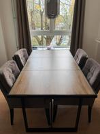 Eettafel met 4 stoelen, Ophalen, Zo goed als nieuw, 4 tot 6 stoelen
