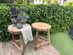 Houten boomstam tafeltjes zonder accessoire, 45 tot 60 cm, Minder dan 55 cm, Rond, Nieuw