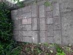 Gratis +/- 70 rode en blauwe klinkers, Tuin en Terras, Tegels en Klinkers, Ophalen, Gebruikt, Klinkers, Minder dan 5 m²