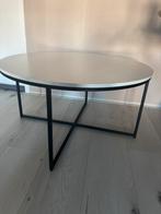 Marmerlook salontafel Juna, Huis en Inrichting, Tafels | Salontafels, Ophalen, 50 tot 100 cm, Rond, Zo goed als nieuw