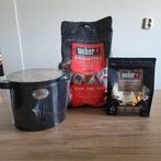 Gusta mini bbq barrel en Weber producten (Nieuw), Tuin en Terras, Houtskoolbarbecues, Ophalen of Verzenden, Nieuw, Gusta, Met accessoires