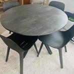 Mooie ronde betonlook eettafel van Ikea als nieuw, Huis en Inrichting, Tafels | Eettafels, 100 tot 150 cm, 100 tot 150 cm, Rond