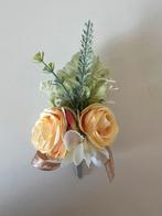 Set van 4 kunstbloemen broches, corsages, bruiloft, Ophalen of Verzenden, Nieuw, Overige kleuren, Accessoires