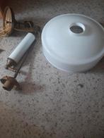 Vintage lamp met glazen kap, Antiek en Kunst, Antiek | Lampen, Ophalen