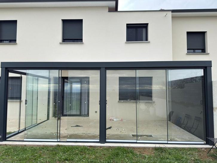 Overkapping veranda carport’s glazenschuifwand schuifpui, Tuin en Terras, Bergingen en Tuinkasten, Nieuw, Containerberging, Metaal