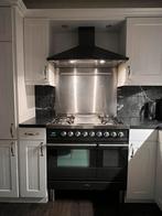 Boretti fornuis met rvs spatplaat en afzuiger van Boretti, Ophalen, 50 tot 100 cm, Zo goed als nieuw, Minder dan 100 cm