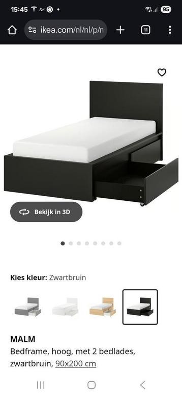 Ikea malm bed 90x200 nieuw compleet beschikbaar voor biedingen