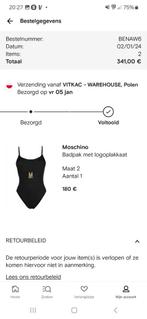 Badpak Moschino maat s, Kleding | Dames, Badmode en Zwemkleding, Ophalen of Verzenden, Zo goed als nieuw, Badpak, Zwart