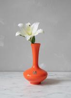 Vintage Opalino Florence Rode Opaline Vaas | Jaren ’60-’70, Aardewerk of Porselein, Oranje, Ophalen of Verzenden, Zo goed als nieuw