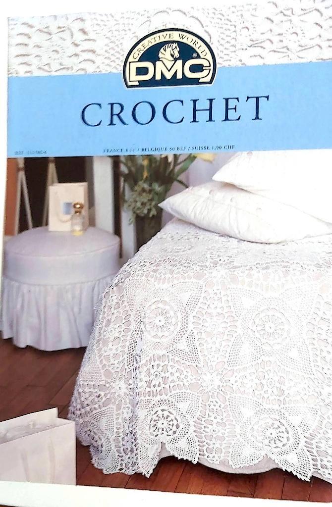 2 prachtige haakpatronen :  DMC sprei kleedjes tafelkleed, Hobby en Vrije tijd, Breien en Haken, Zo goed als nieuw, Breien of Haken