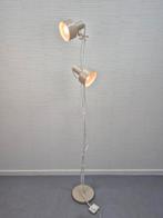 Vintage beige vloerlamp. Spots afzonderlijk schakelbaar., Gebruikt, ., Ophalen of Verzenden, .