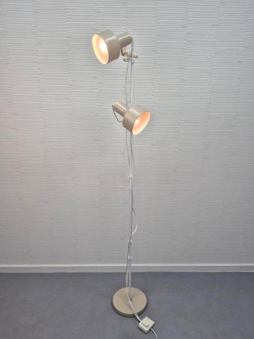 Vintage beige vloerlamp. Spots afzonderlijk schakelbaar., Huis en Inrichting, Lampen | Vloerlampen, Gebruikt, Ophalen of Verzenden