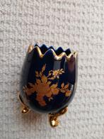 Eiervaasje Limoges kobalt, Ophalen of Verzenden, Zo goed als nieuw, Porselein