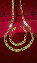 Gold plated Verguld goud ketting en armband, Ophalen of Verzenden, Nieuw, Goud, Goud
