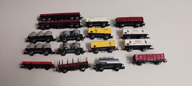 Marklin: 16 diverse goederenwagons, Hobby en Vrije tijd, Modeltreinen | H0, Gebruikt, Wagon, Wisselstroom, Märklin, Ophalen of Verzenden