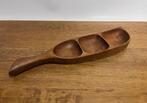 Vintage Teak schaal hapjesschaal borrelplank, Antiek en Kunst, Ophalen of Verzenden