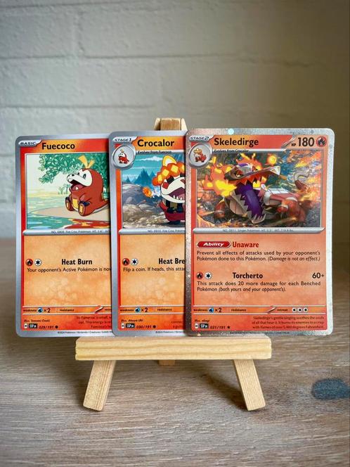 Pokémon kaarten Fuecoco, Crocalor Skeledirge Destined Rivals, Hobby en Vrije tijd, Verzamelkaartspellen | Pokémon, Zo goed als nieuw