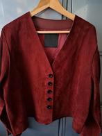 Massimo Dutti Suède Jas Bordeaux, Kleding | Dames, Massimo Dutti, Maat 42/44 (L), Nieuw, Ophalen of Verzenden