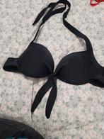 Zomerse Push Up Bikini Top met Knoop Voorkant, Zwart, Ophalen of Verzenden, Bikini, Gedragen