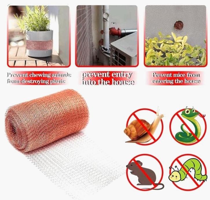 Kopergaas tegen ongedierte in de tuin, Tuin en Terras, Gaas en Draad, Nieuw, Minder dan 10 meter, Ophalen of Verzenden