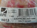 S Koppelingen Afsluitbaar BPE Kogelkraan met rozetten, Minder dan 50 cm, Overige kleuren, Nieuw, Ophalen of Verzenden