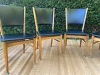 5 st Vintage/retro stoelen, Ophalen, Gebruikt, Zwart, Hout