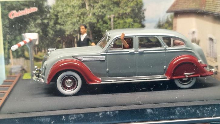 Chrysler Airflow 1/43 diorama Altaya La route Bleue, Hobby en Vrije tijd, Modelauto's | 1:43, Nieuw, Auto, Overige merken, Ophalen of Verzenden