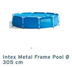 Intex metalen frame zwembad rond 305x76 cm, Overige typen, Zo goed als nieuw, Ophalen