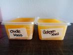 2 Bakjes met kaarsvet, Huis en Inrichting, Woonaccessoires | Kandelaars en Kaarsen, Overige materialen, Overige kleuren, Ophalen of Verzenden