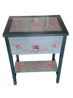 Schattige antiek side table/ kastje handbeschilderd, Antiek en Kunst, Antiek | Meubels | Kasten, Ophalen