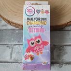 Diamond painting sleutelhanger uil zelf maken diy kit, Hobby en Vrije tijd, D, Nieuw, Ophalen of Verzenden, D