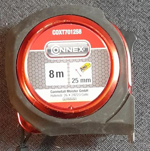 Connex rolmaat 8m / 25 cm, Doe-het-zelf en Verbouw, Meetapparatuur, Zo goed als nieuw, Afstand, Ophalen of Verzenden