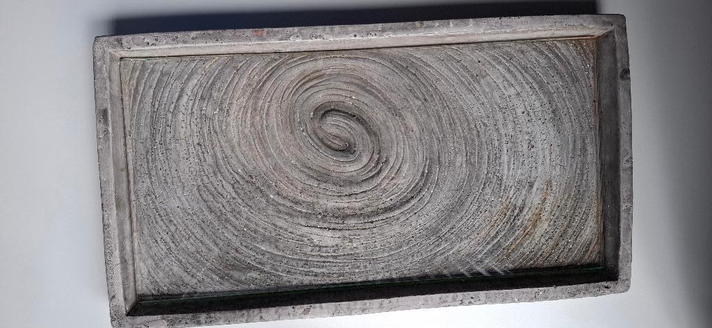 Decoratie plateau, Huis en Inrichting, Woonaccessoires | Schalen en Manden, Zo goed als nieuw, Schaal, Rechthoekig, Steen of Aardewerk