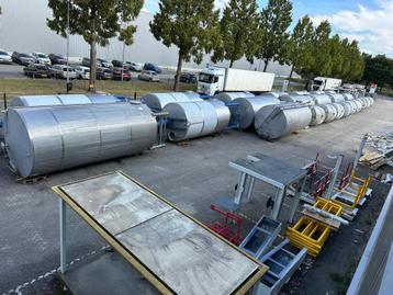 Partij RVS opslagtanks vanaf 1 /m3  22m/3 25 m/3 en 27m3 beschikbaar voor biedingen